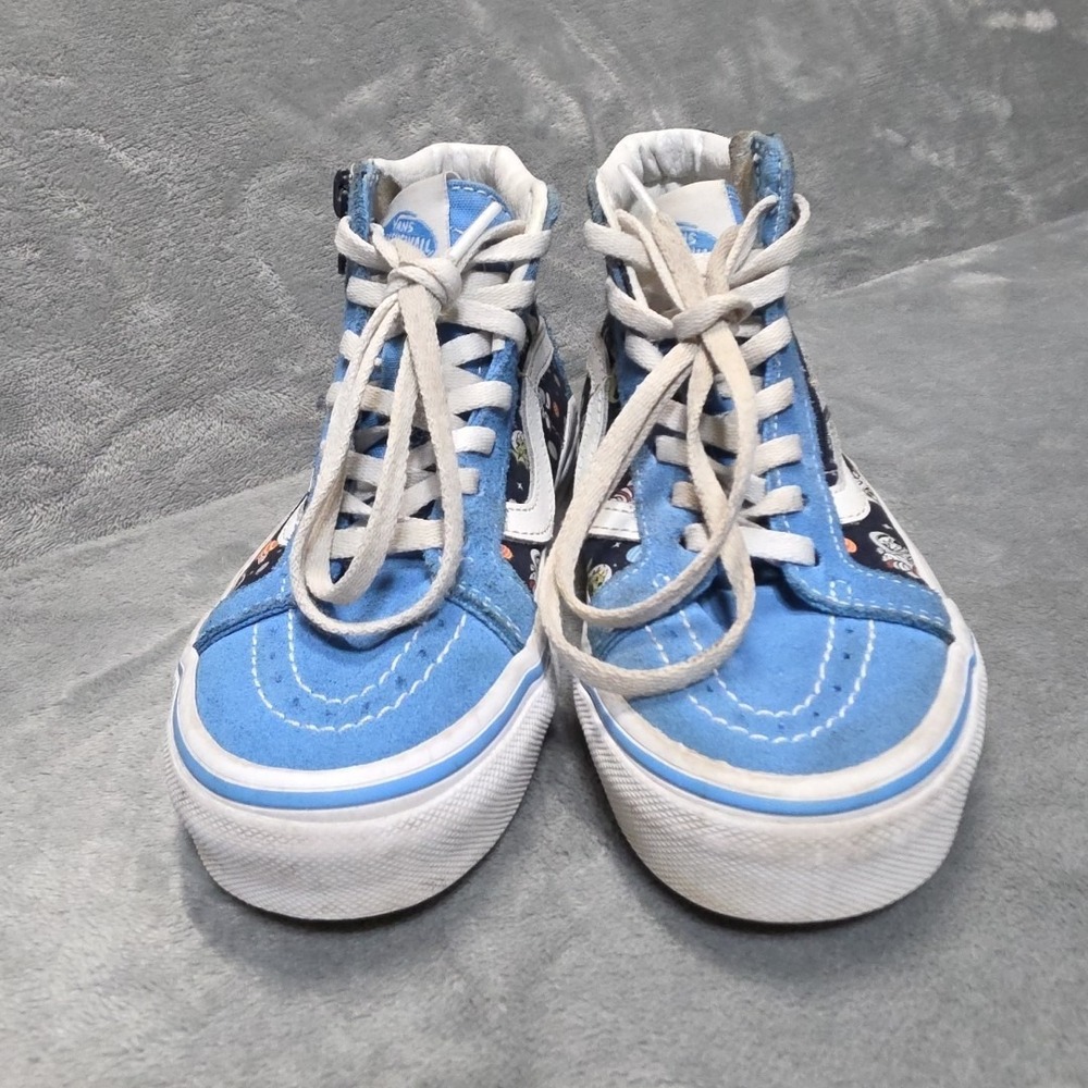 Vans SK8-Hi Astronaut Shoes Kid Boys Size 13 Blue Zip Up Hi-Top Sneakers - Picture 3 of 8